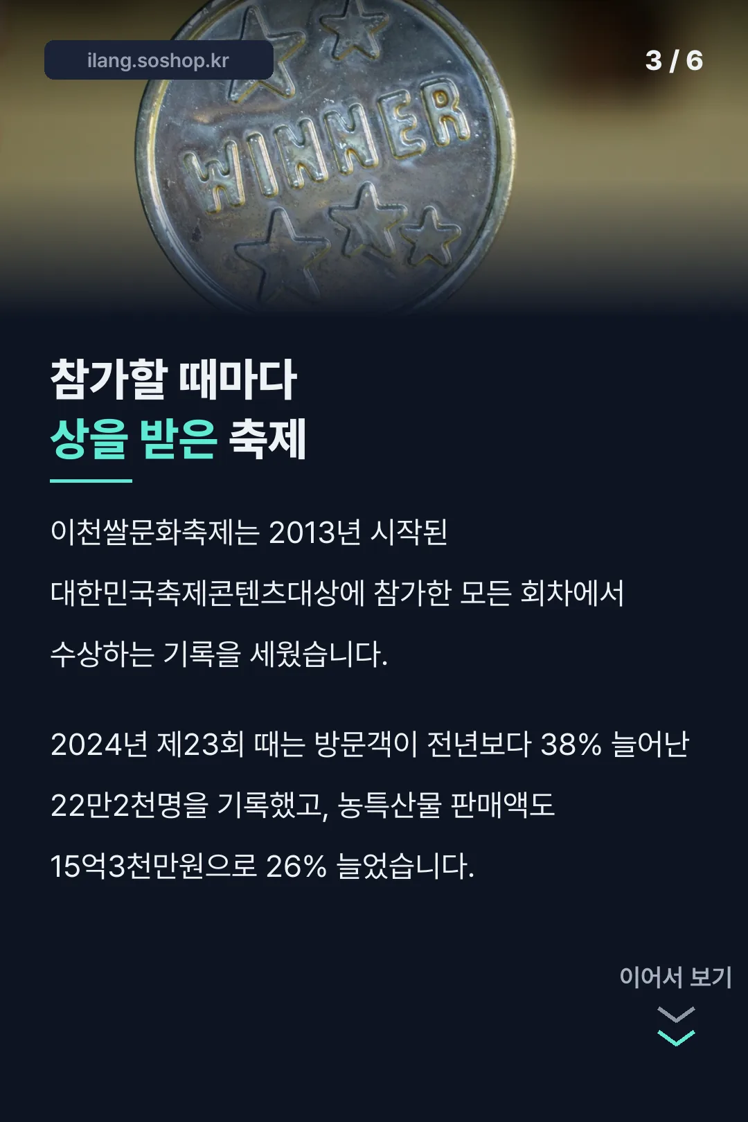 축제콘텐츠대상 전회차 수상