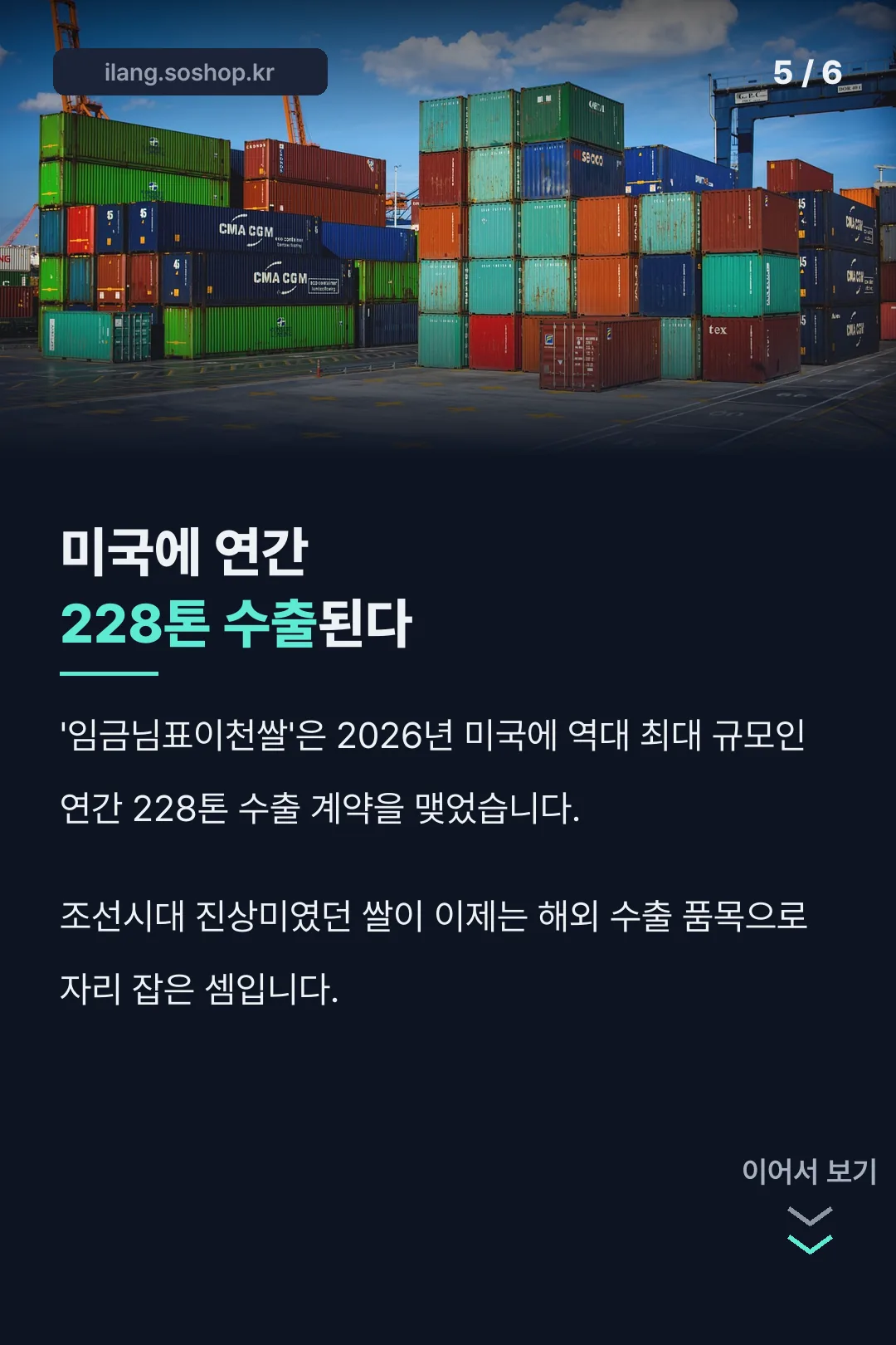 미국 228톤 수출