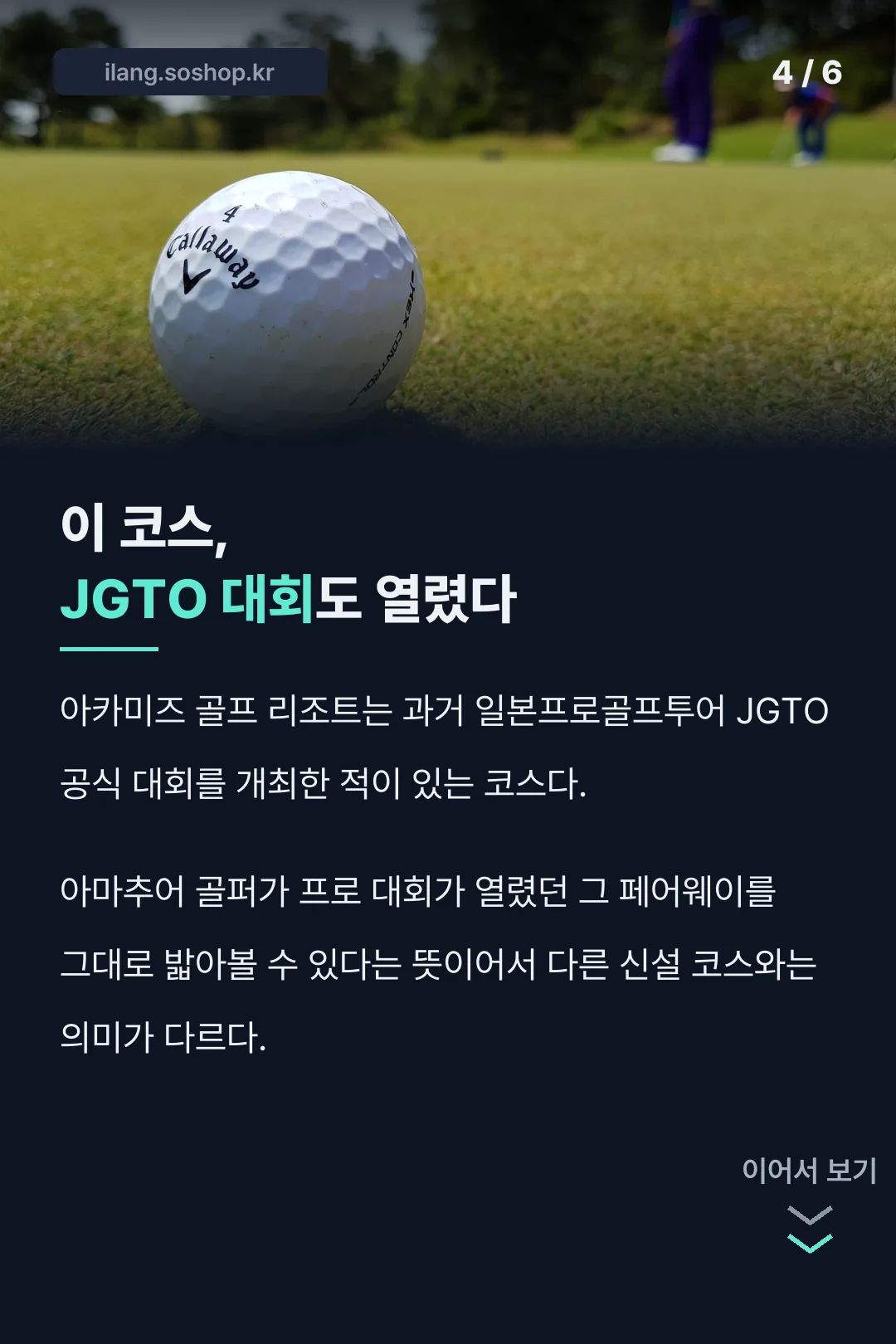 JGTO 공식 대회 개최 기록