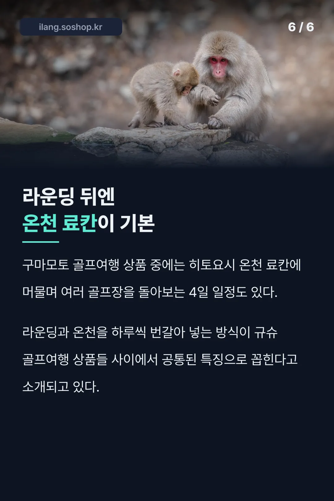 온천 료칸을 묶는 라운딩 일정