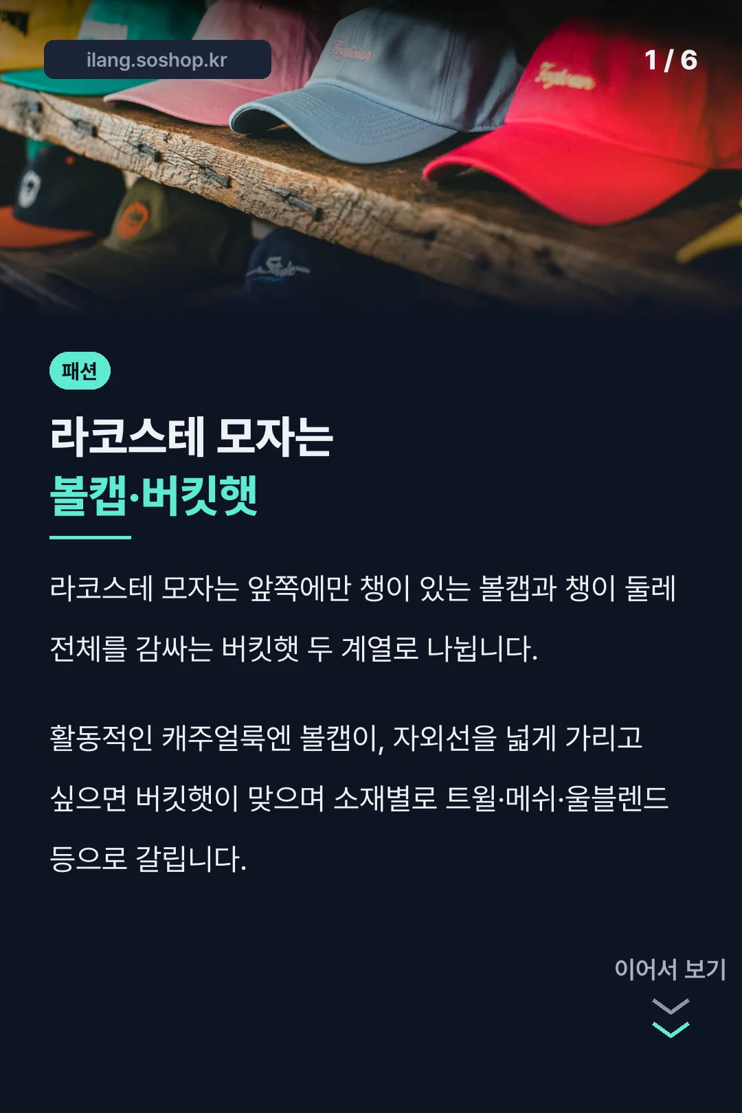 라코스테 모자는 볼캡·버킷햇