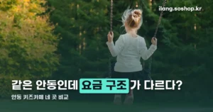 안동 키즈카페 네 곳 — 규모·요금·운영 방식이 전부 다릅니다