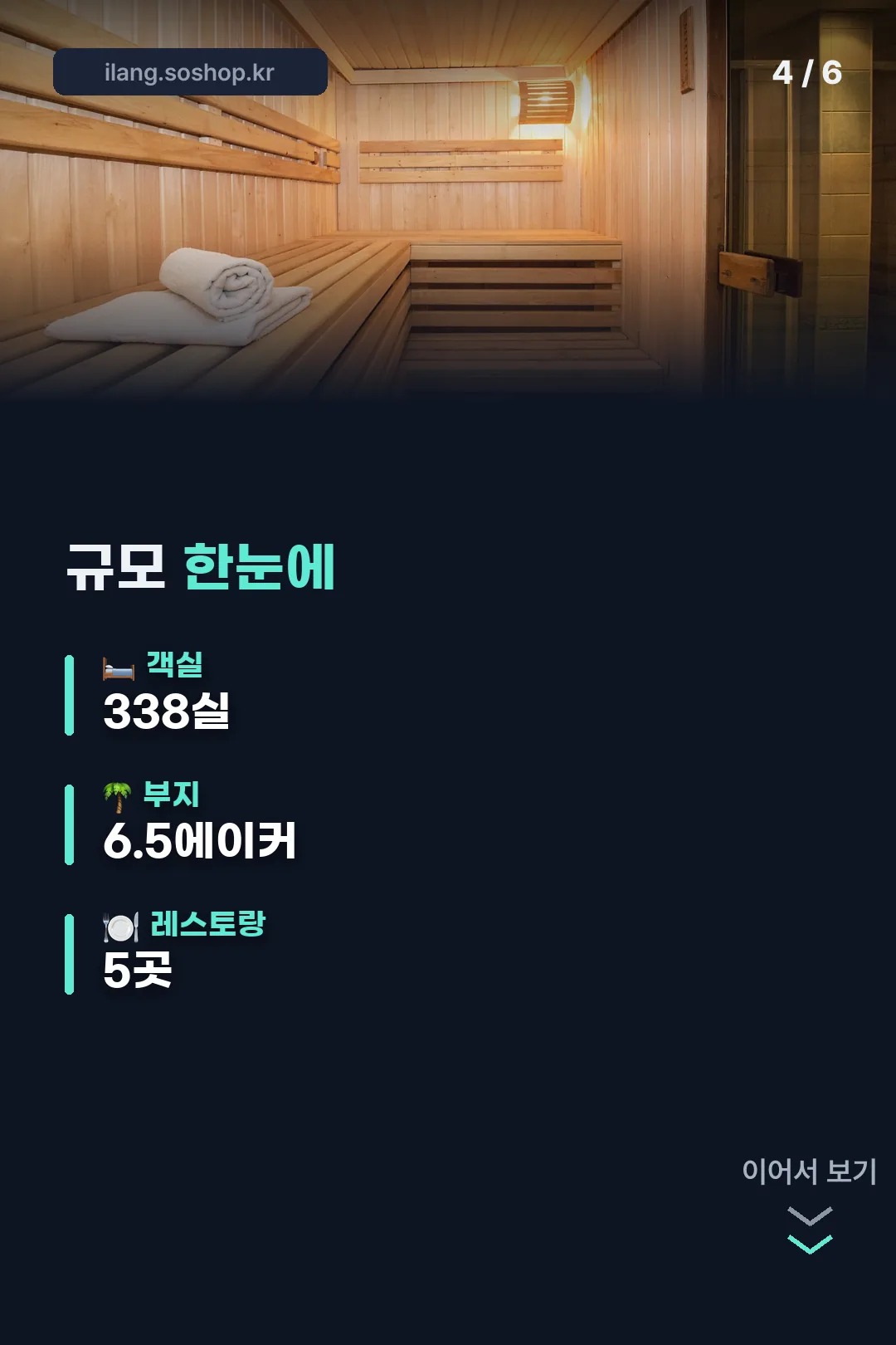 객실·부지 규모